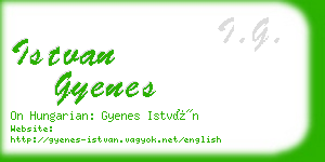 istvan gyenes business card